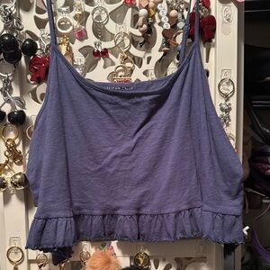 Women's Ruffle Hem Top - Purple